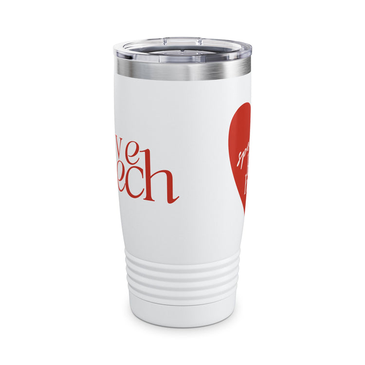 i love speech red heart 20oz insulated tumbler