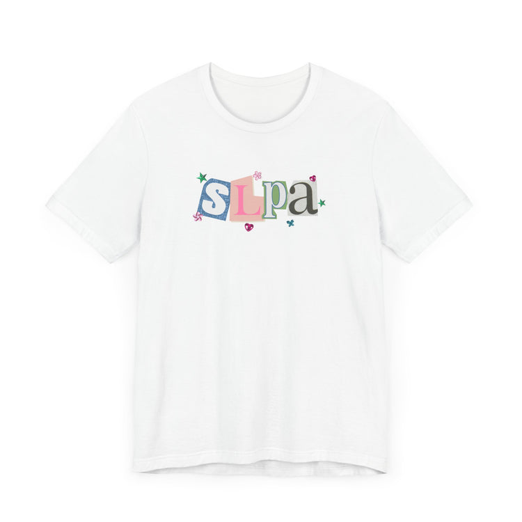 SLPA newspaper gem tee