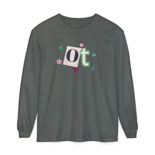 OT newspaper gem comfort colors long sleeve tee