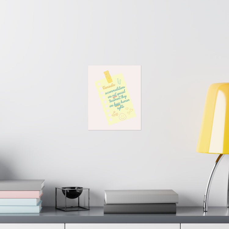 accommodations right wall poster