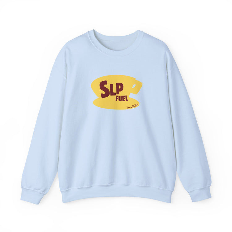 slp fuel yellow coffee cup crewneck