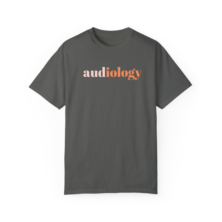 simple orange audiology comfort colors tee
