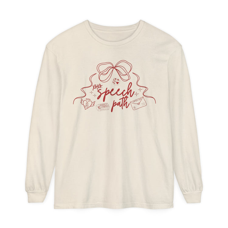 SLP valentine bow long sleeve tee