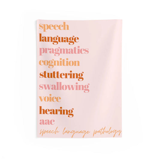 SLP scope pink/orange wall tapestry 26x36 (sample sale)