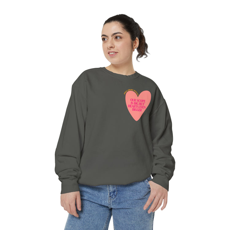 SLP heart scope comfort colors crewneck