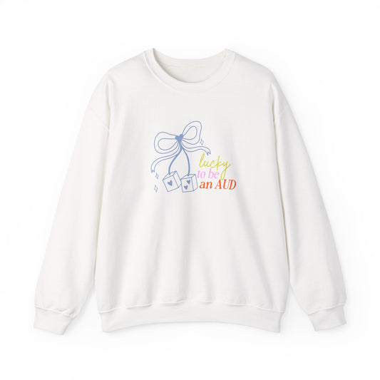 lucky to be an AUD! audiology crewneck