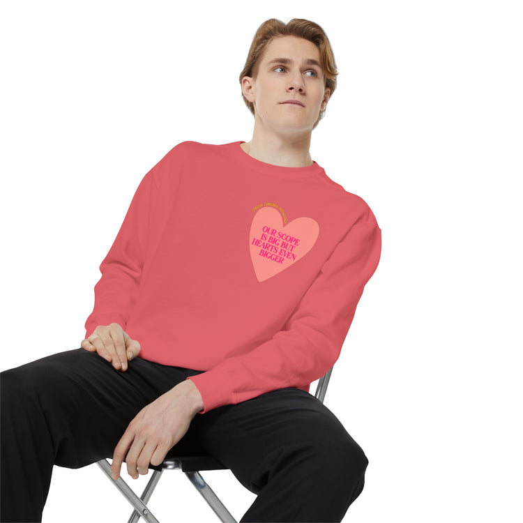 SLP heart scope comfort colors crewneck