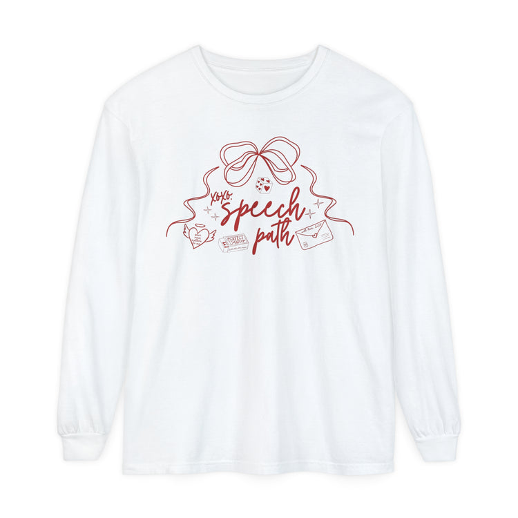 SLP valentine bow long sleeve tee