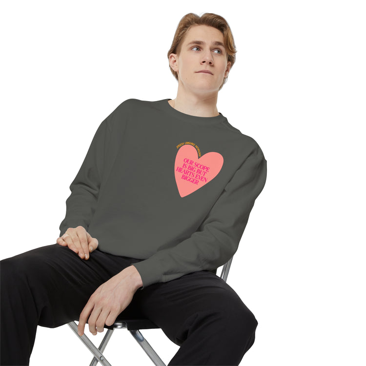 SLP heart scope comfort colors crewneck