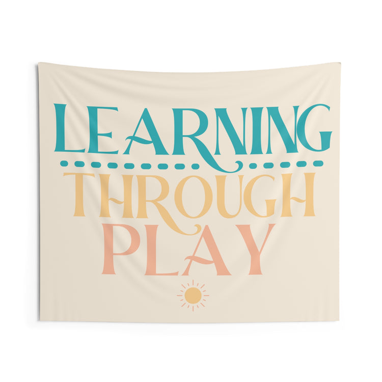 learning through play wall tapestry
