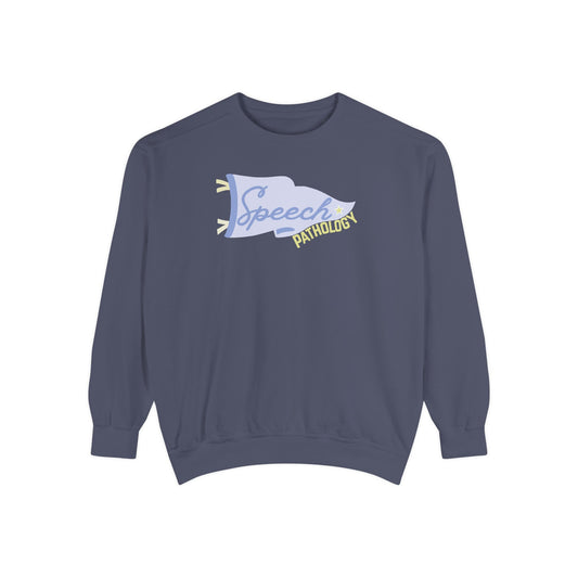speech pennant flag comfort colors crewneck