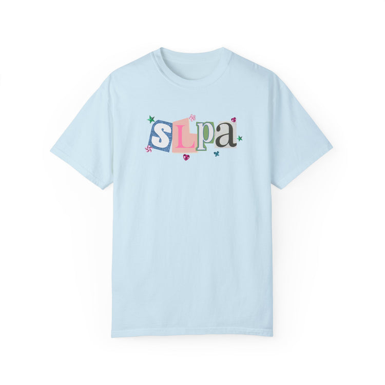 SLPA newspaper gem comfort colors tee