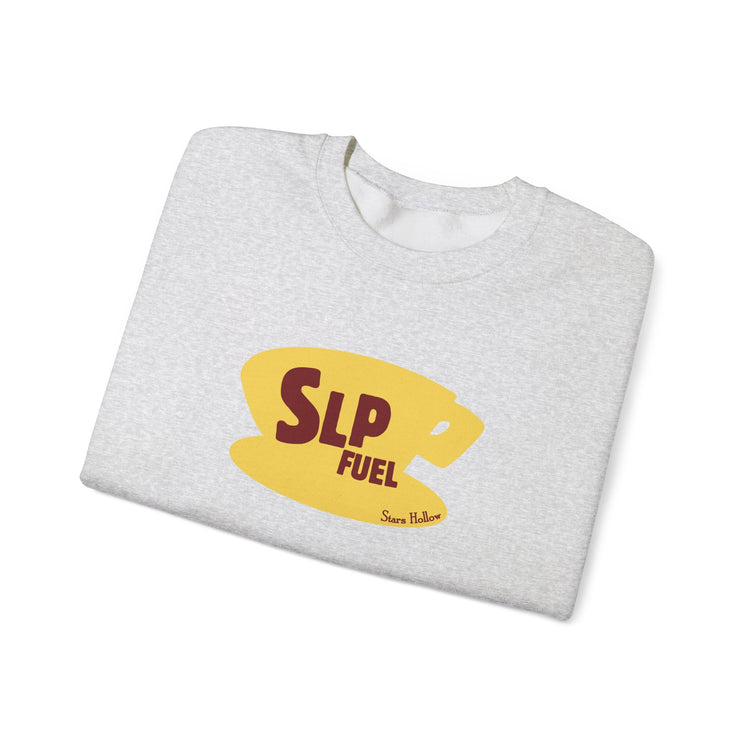 slp fuel yellow coffee cup crewneck