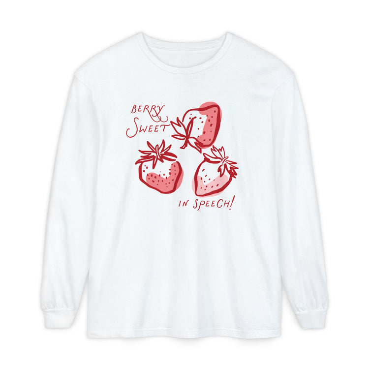 strawberry speech long sleeve tee