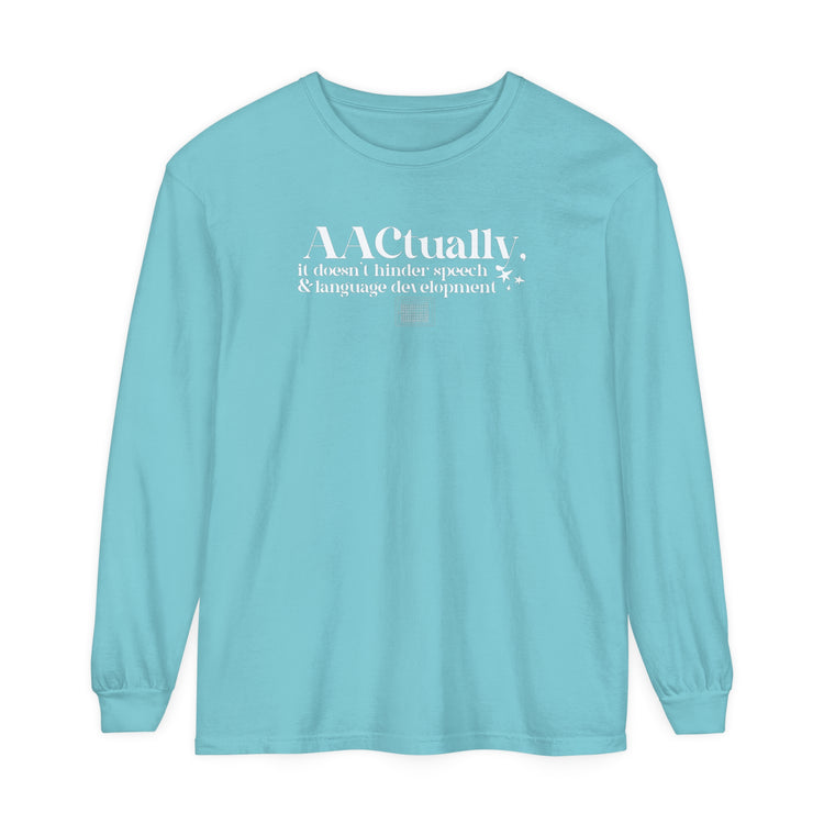 AAC facts SLP comfort colors long sleeve tee