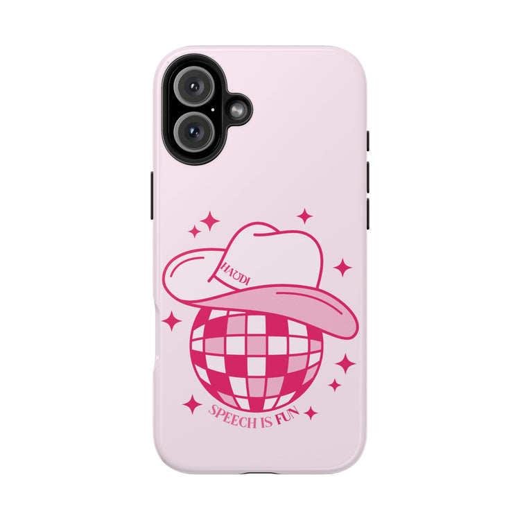 cowboy disco speech is fun iPhone case