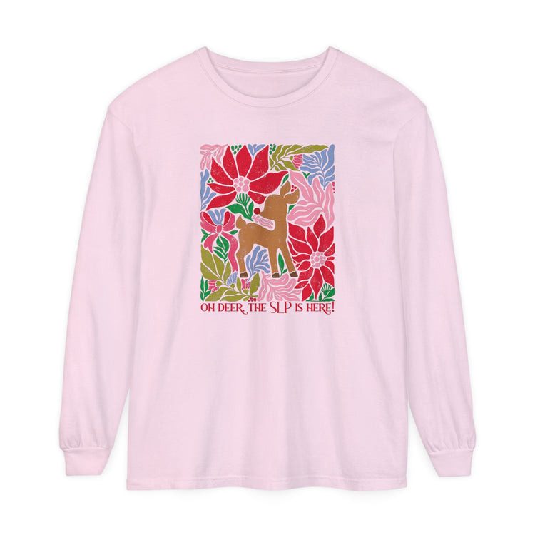 oh deer, the slp is here comfort colors long sleeve tee