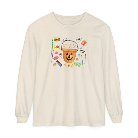 trick or treat SLP comfort colors long sleeve tee