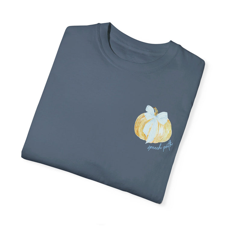 pumpkin speech path comfort colors tee