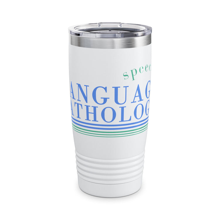 speech language pathology blue lines 20oz insulated tumbler