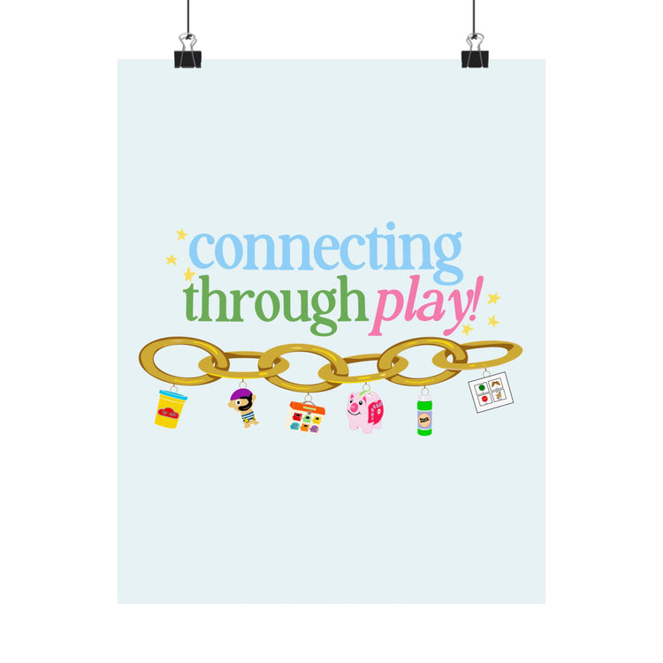 connecting in speech toy wall poster