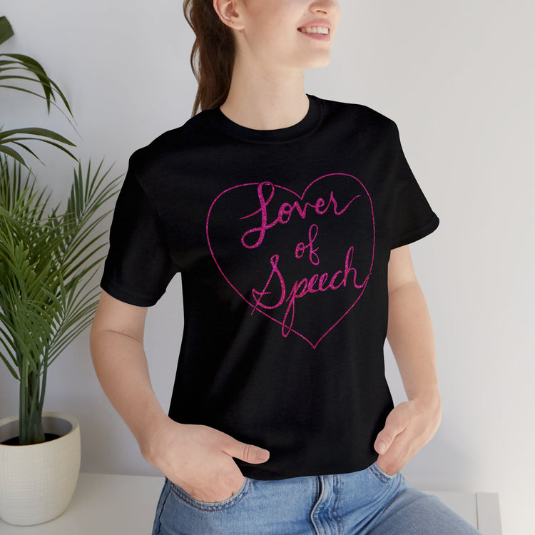 lover of speech short sleeve tee