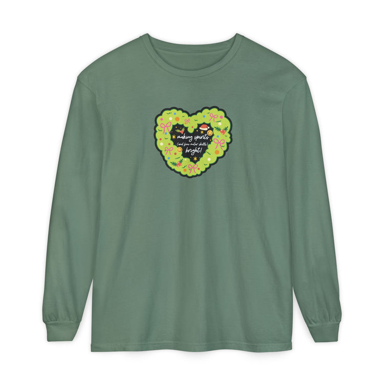making spirits and fine motor skills bright! long sleeve tee