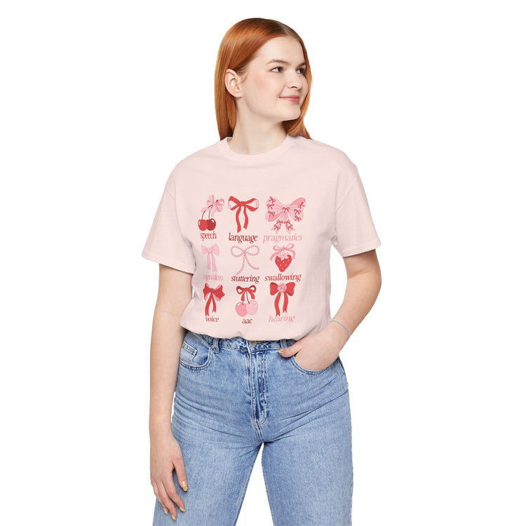 SLP scope pink/red bows tee