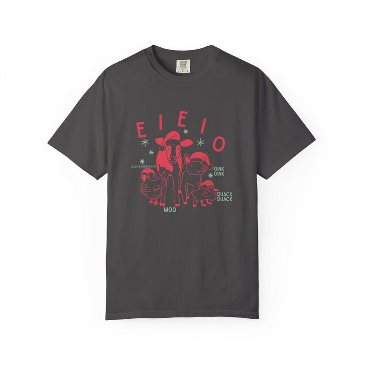 EIEIO holiday barn animals comfort colors tee