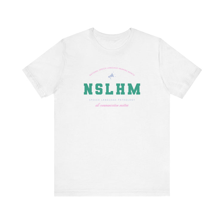 NSLHM varsity colorful short sleeve tee