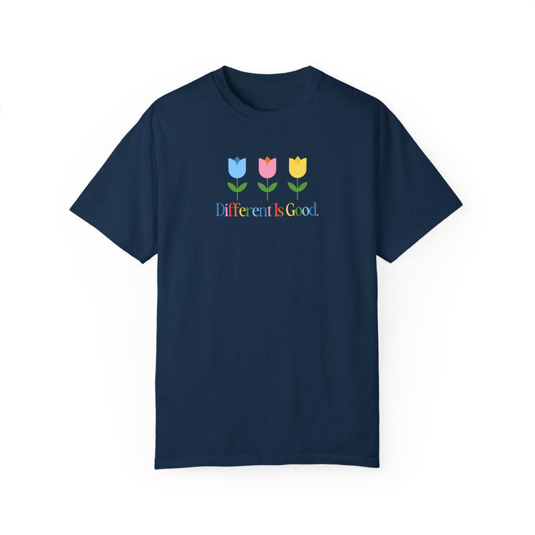 different is good tulips comfort colors tee