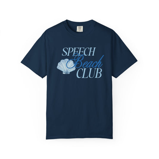 speech beach club shell comfort colors tee