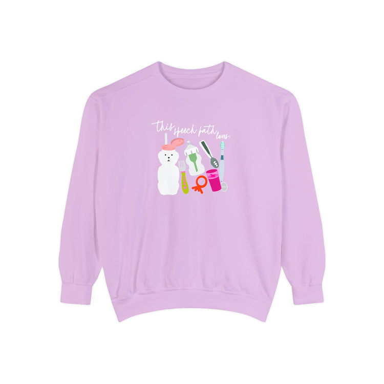 feeding speech path loves comfort colors crewneck