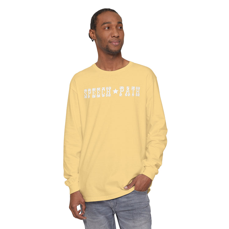 speech path western star comfort colors long sleeve tee