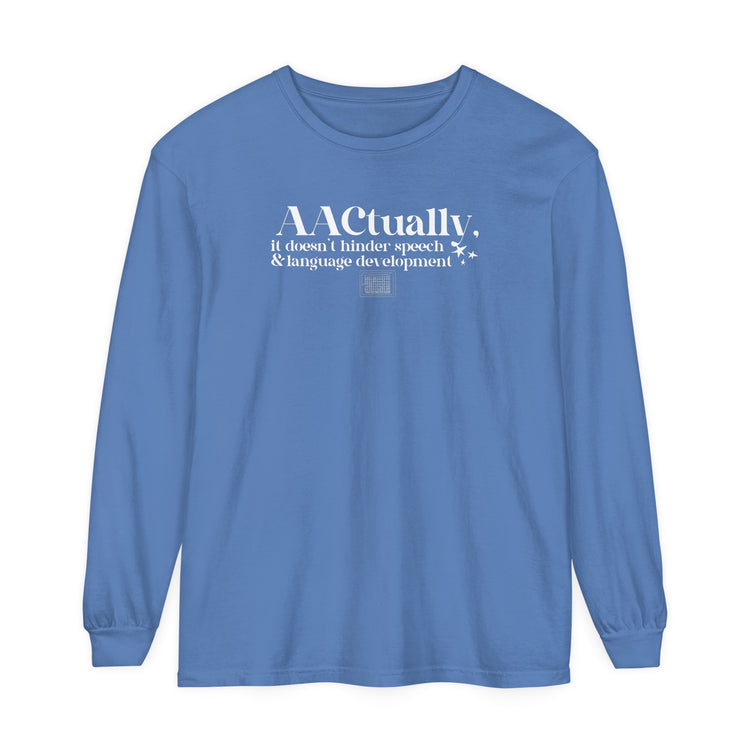 AAC facts SLP comfort colors long sleeve tee