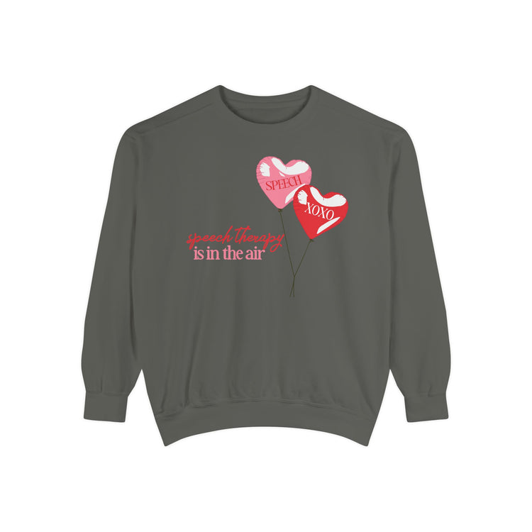 speech is in the air balloon comfort colors crewneck