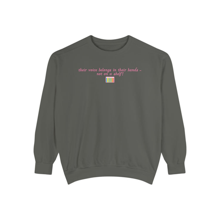 get off the shelf AAC! comfort colors crewneck