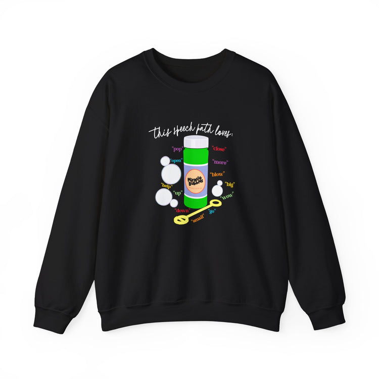 bubbles speech path loves crewneck