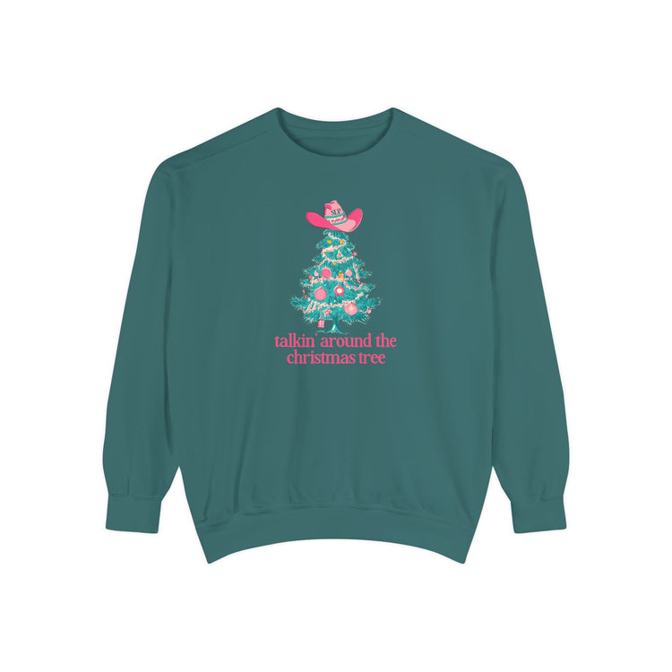 talkin' around the christmas tree comfort colors crewneck