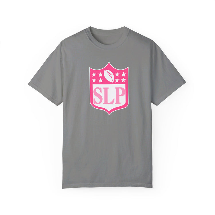 SLP football crest comfort colors tee