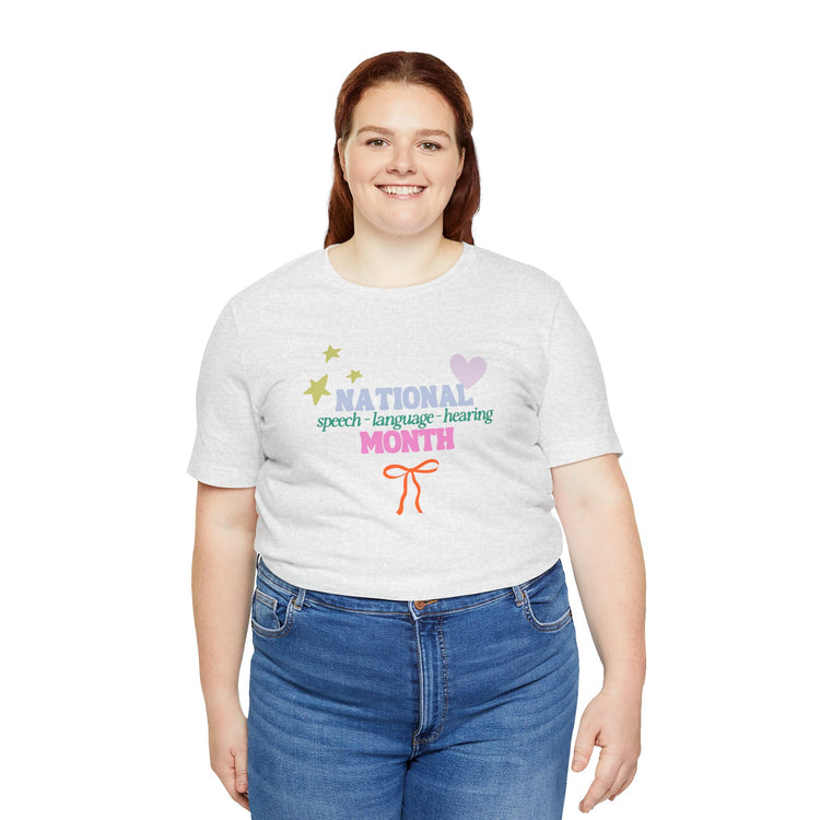 NSLHM colorful bow short sleeve tee