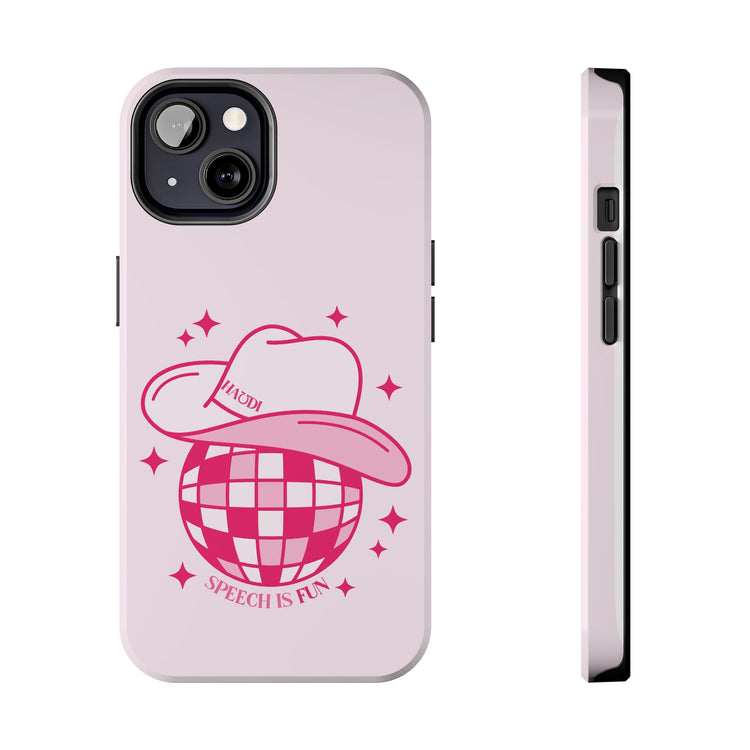 cowboy disco speech is fun iPhone case