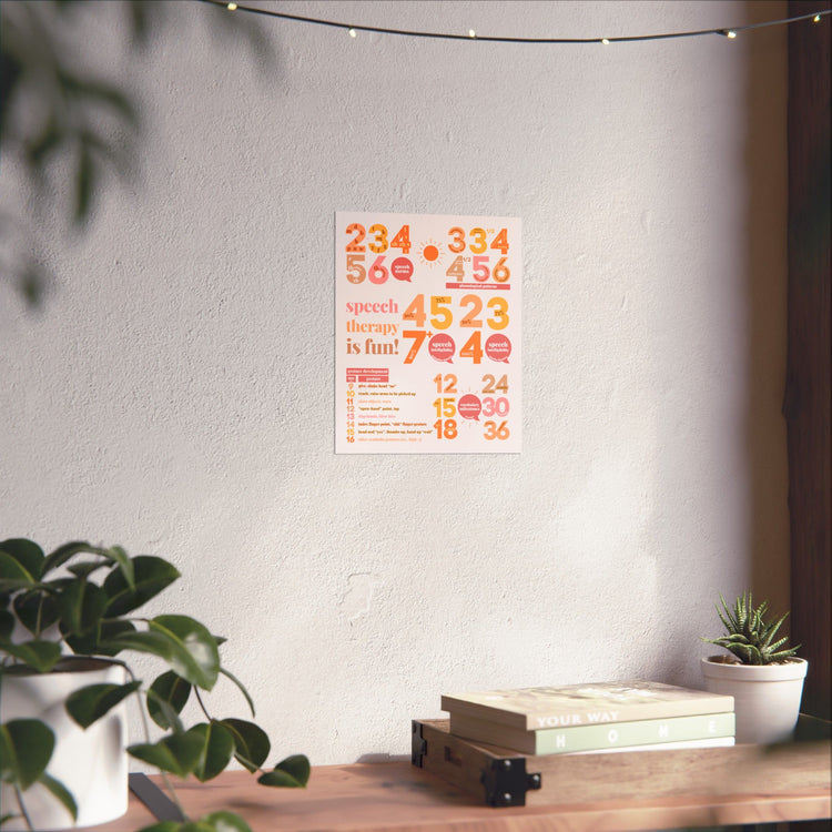 SLP developmental norms wall poster