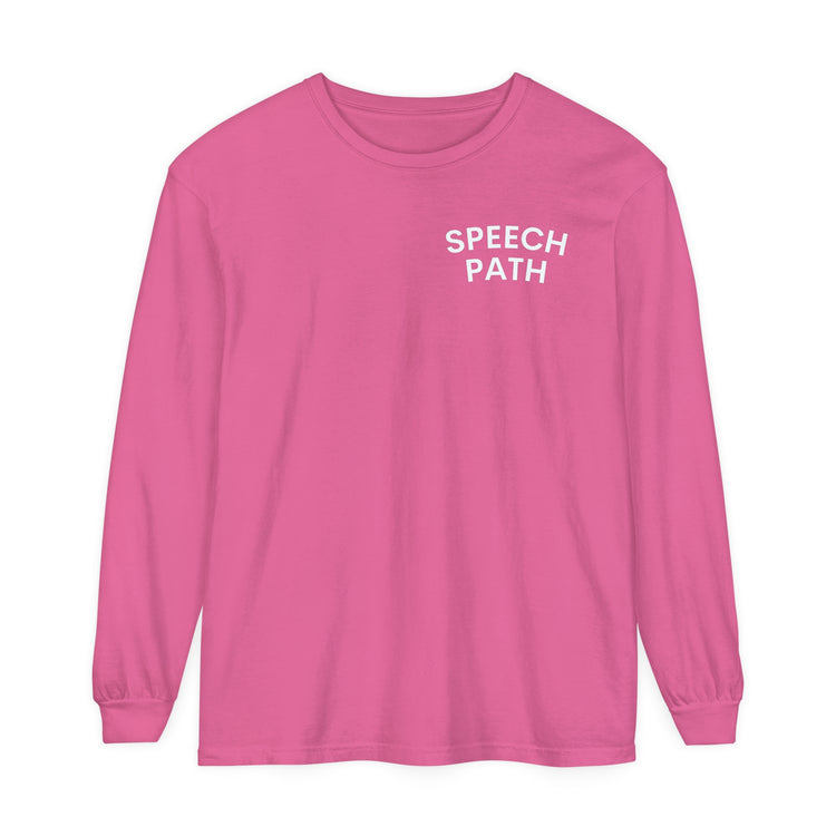 speech path arch comfort colors long sleeve tee