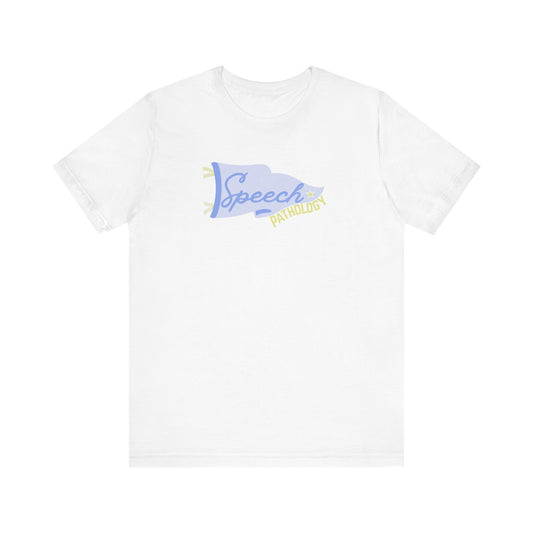 speech pennant flag short sleeve tee