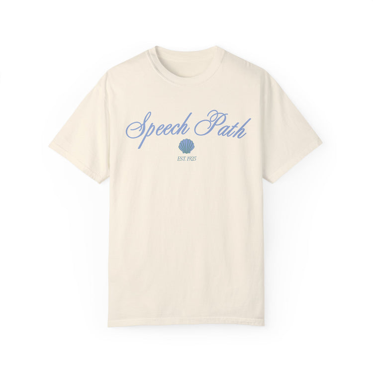 speech path clam comfort colors tee