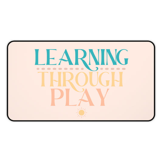 learning through play desk mat
