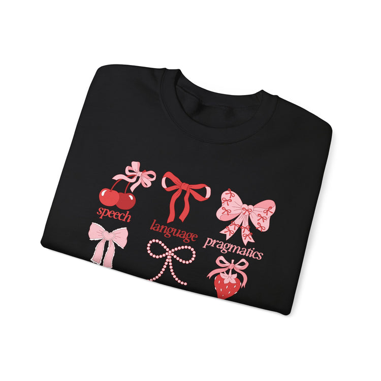 SLP scope pink/red bows crewneck