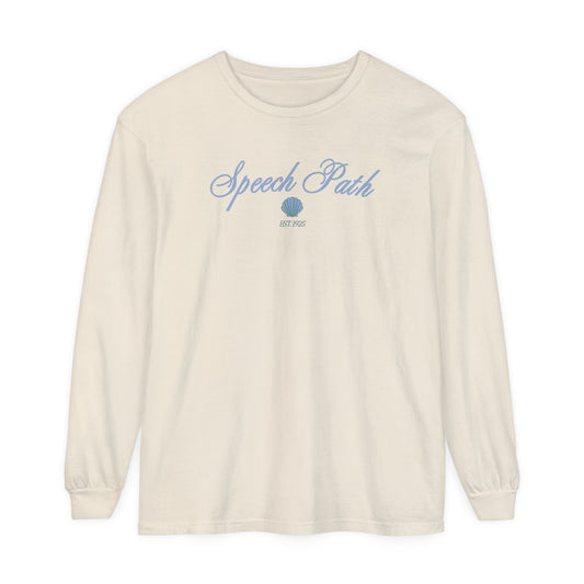 speech path clam comfort colors long sleeve tee