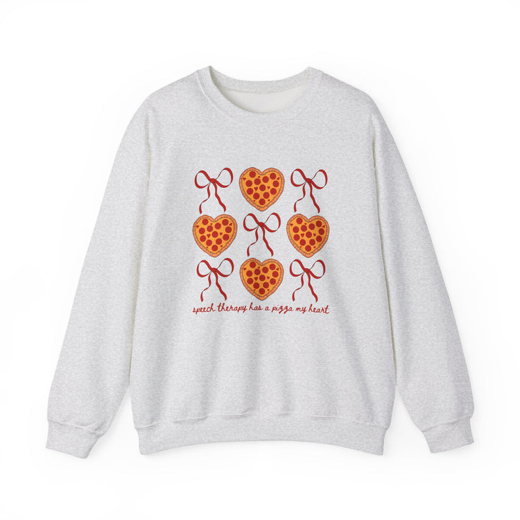 speech therapy has a pizza my heart crewneck